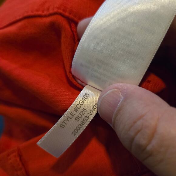 J.Crew Red Wide Leg Crop Pants Linen Blend High Rise 25 - Picture 7 of 11